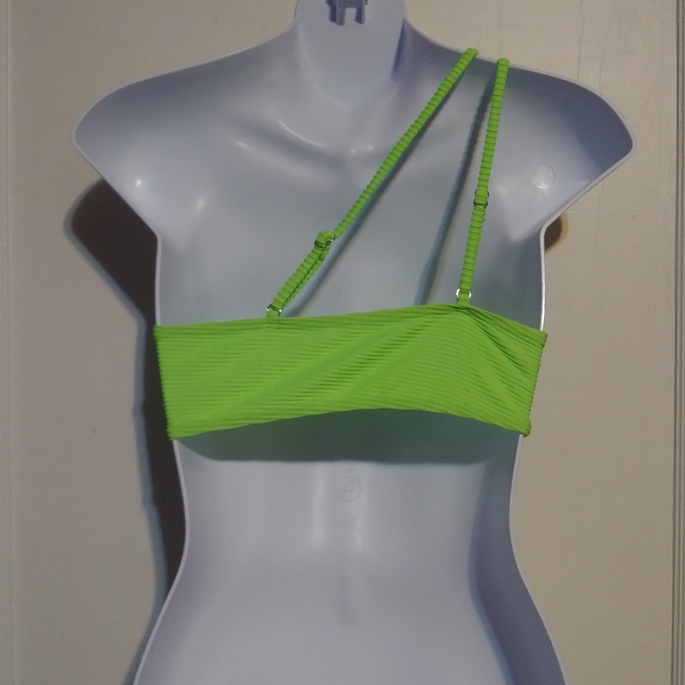 Lime Green One-Shoulder Top - Picture 5 of 6